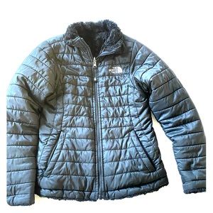 Girls Northface Jacket reversible black M 10-12